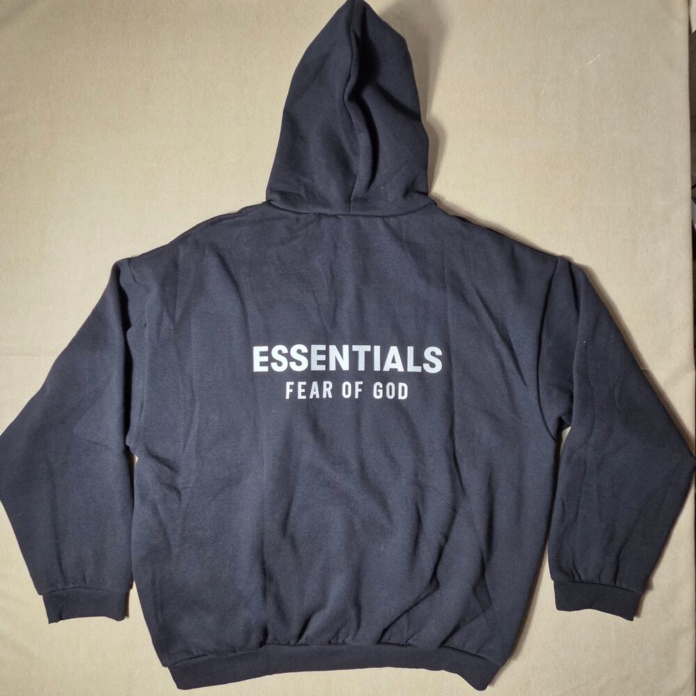 Fear of God Essentials Black Fleece Hoodie PacSun Tag Mens Size XL NWT